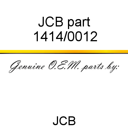 JCB part 1414/0012
