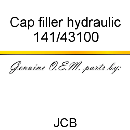 Cap, filler, hydraulic 141/43100