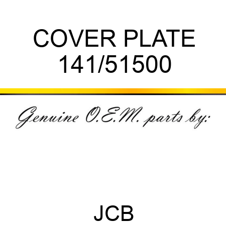 COVER PLATE 141/51500