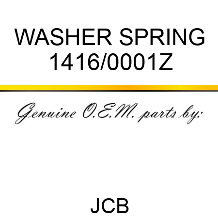 WASHER SPRING 1416/0001Z