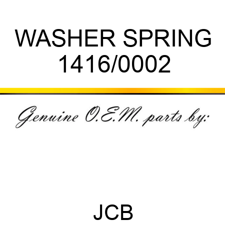 WASHER SPRING 1416/0002