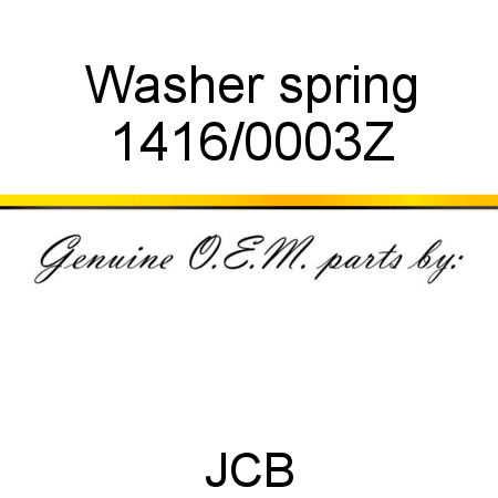 Washer, spring 1416/0003Z