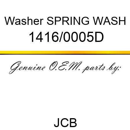Washer SPRING WASH 1416/0005D