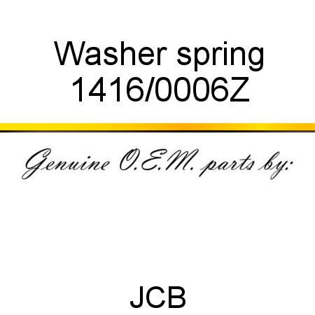 Washer, spring 1416/0006Z