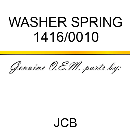 WASHER SPRING 1416/0010