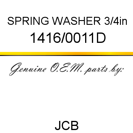 SPRING WASHER 3/4in 1416/0011D