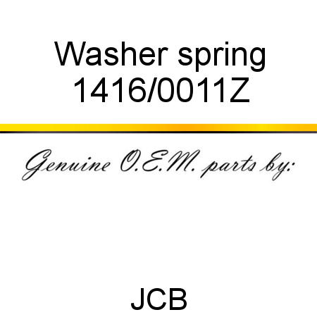 Washer, spring 1416/0011Z