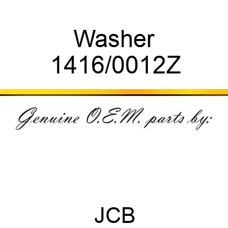 Washer 1416/0012Z