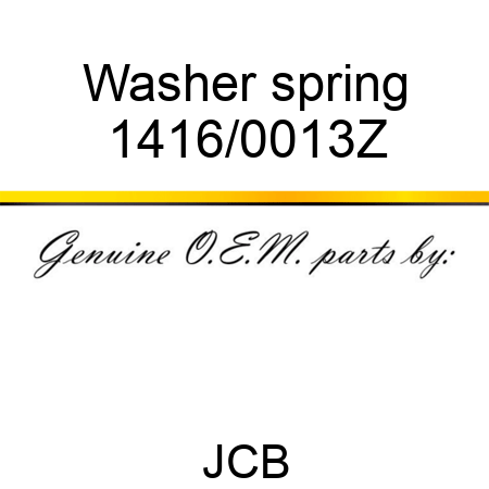 Washer spring 1416/0013Z