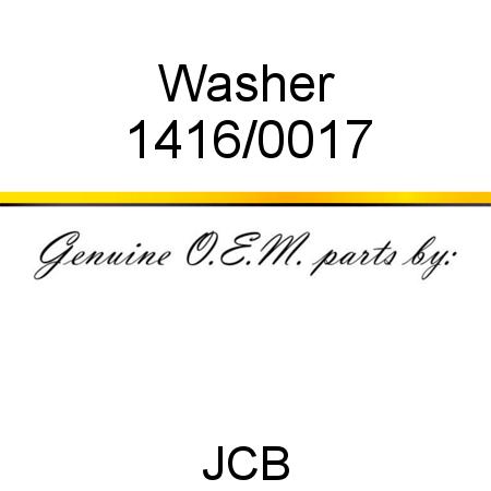Washer 1416/0017