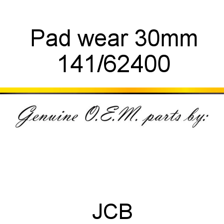 Pad, wear, 30mm 141/62400