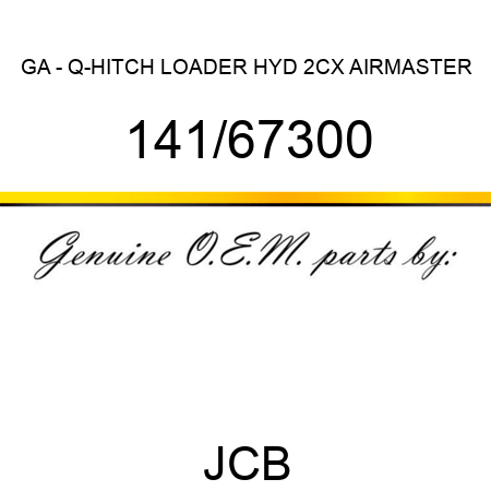 GA - Q-HITCH LOADER HYD 2CX AIRMASTER 141/67300