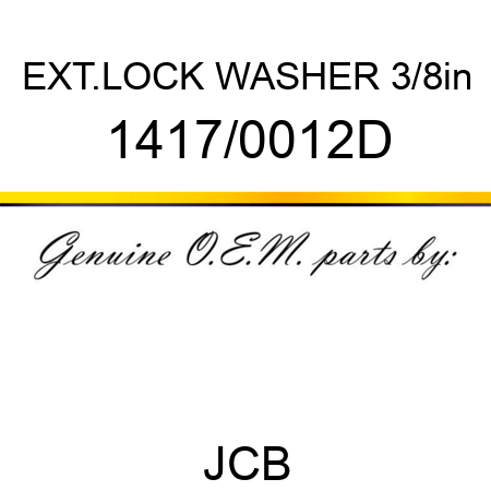 EXT.LOCK WASHER 3/8in 1417/0012D