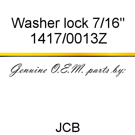 Washer, lock ,7/16