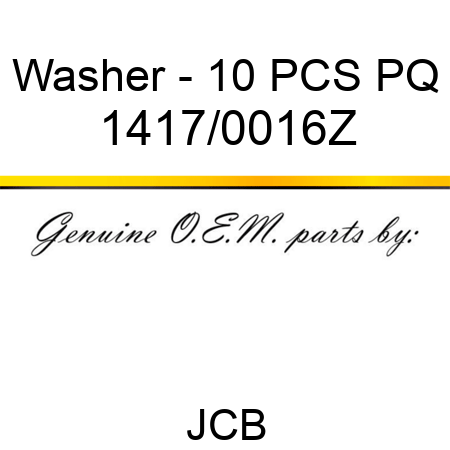 Washer - 10 PCS PQ 1417/0016Z