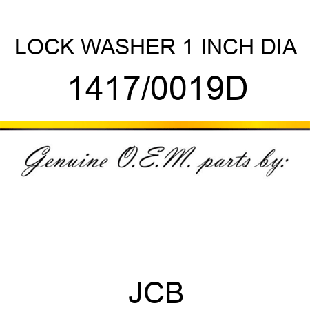 LOCK WASHER 1 INCH DIA 1417/0019D