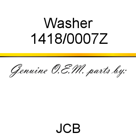 Washer 1418/0007Z