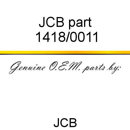 JCB part 1418/0011