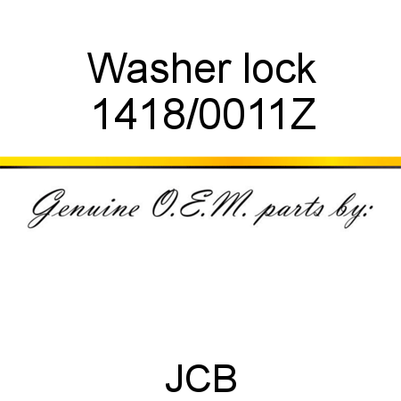 Washer, lock 1418/0011Z
