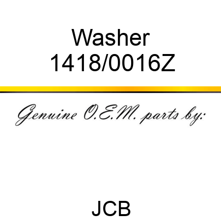 Washer 1418/0016Z