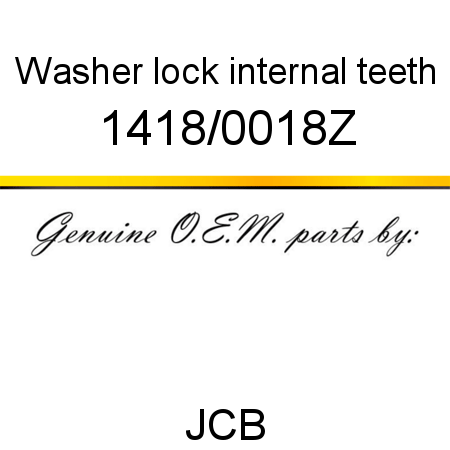 Washer, lock, internal teeth 1418/0018Z