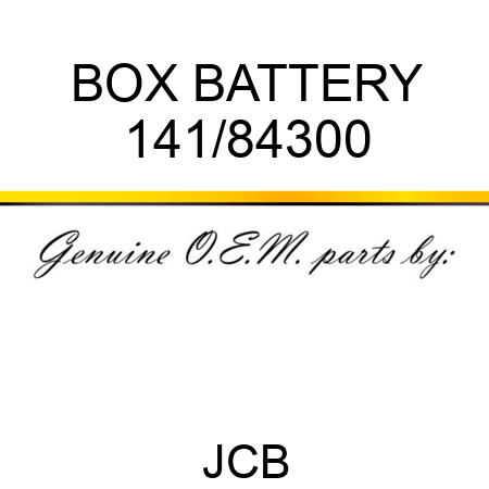 BOX BATTERY 141/84300