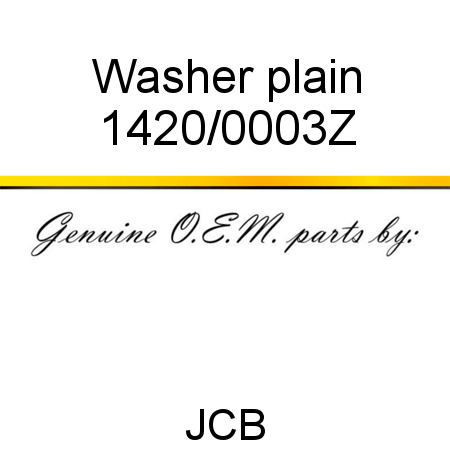 Washer, plain 1420/0003Z
