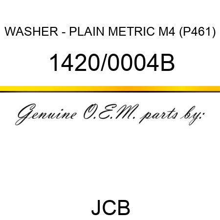 WASHER - PLAIN METRIC M4 (P461) 1420/0004B
