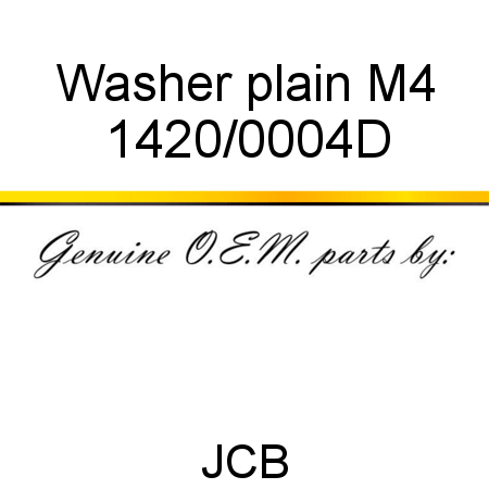 Washer, plain M4 1420/0004D