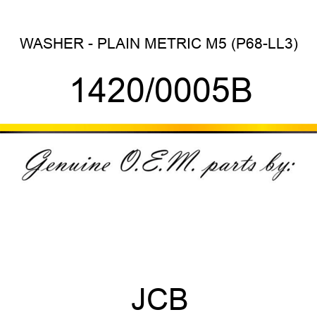 WASHER - PLAIN METRIC M5 (P68-LL3) 1420/0005B
