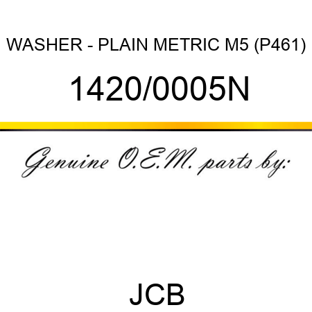 WASHER - PLAIN METRIC M5 (P461) 1420/0005N