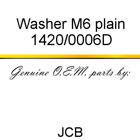 Washer, M6 plain 1420/0006D
