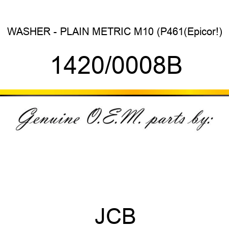 WASHER - PLAIN METRIC M10 (P461(Epicor!) 1420/0008B