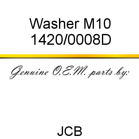 Washer, M10 1420/0008D