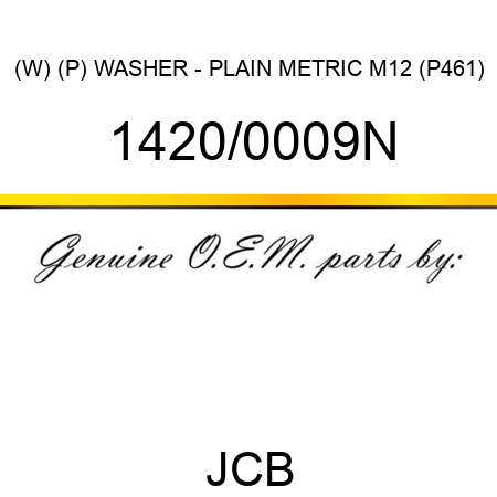 (W) (P) WASHER - PLAIN METRIC M12 (P461) 1420/0009N