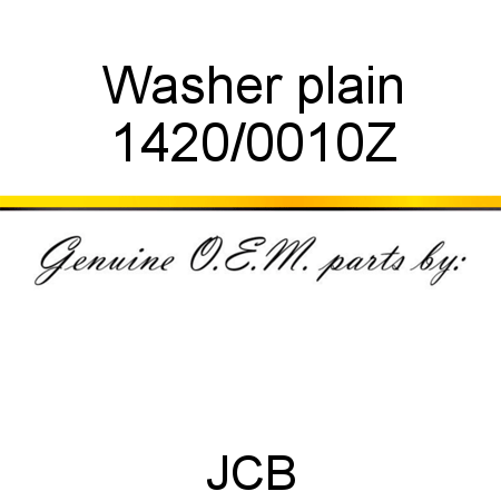 Washer, plain 1420/0010Z