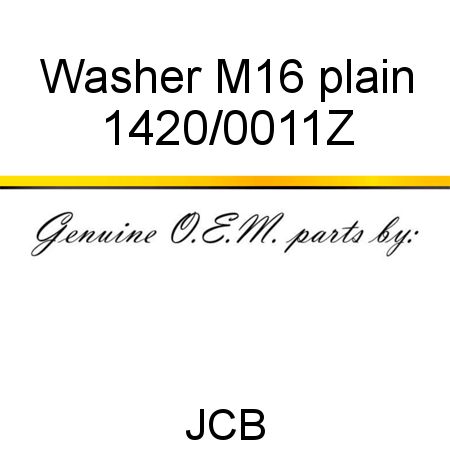 Washer, M16 plain 1420/0011Z