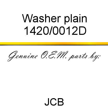 Washer, plain 1420/0012D