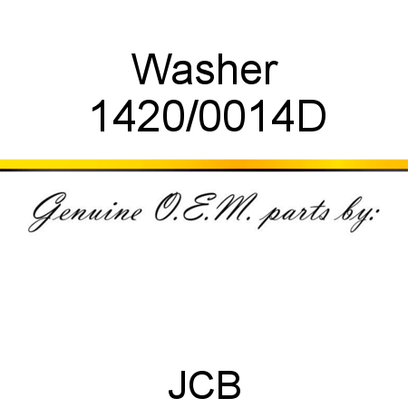 Washer 1420/0014D