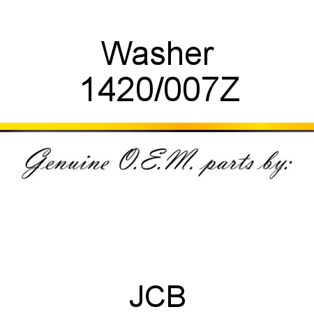 Washer 1420/007Z