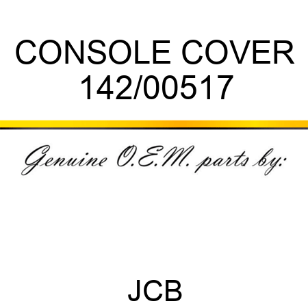 CONSOLE COVER 142/00517