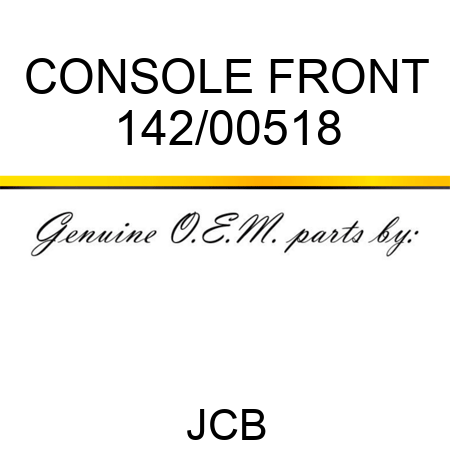 CONSOLE FRONT 142/00518
