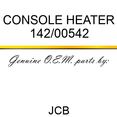 CONSOLE HEATER 142/00542