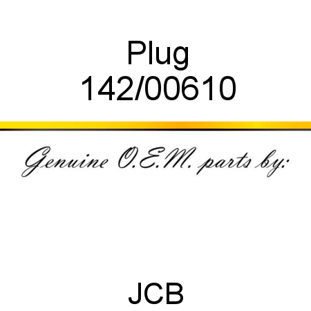 Plug 142/00610