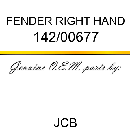 FENDER RIGHT HAND 142/00677