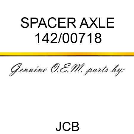 SPACER AXLE 142/00718