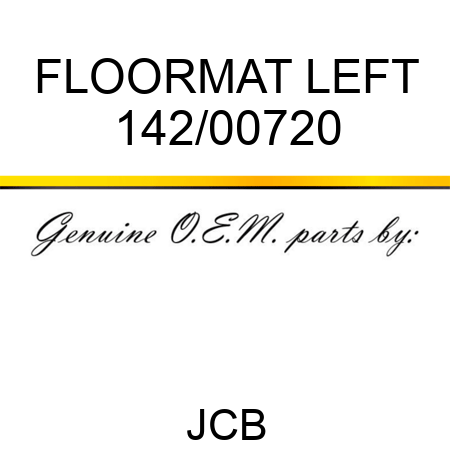 FLOORMAT LEFT 142/00720