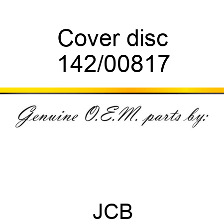 Cover disc 142/00817