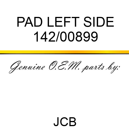 PAD LEFT SIDE 142/00899