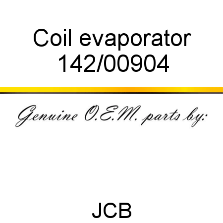 Coil, evaporator 142/00904